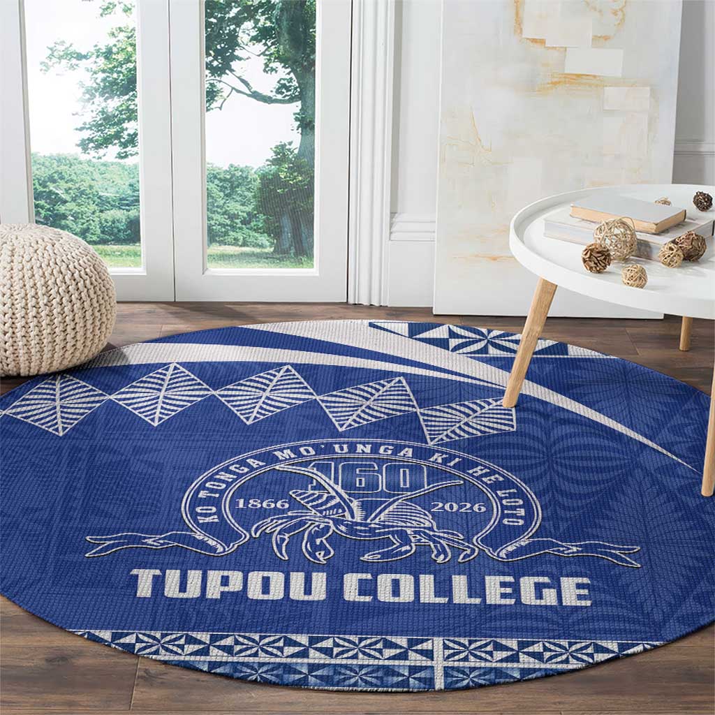 Tonga Tupou College Toloa Round Carpet 160 Years Anniversary Tongan Ngatu Pattern