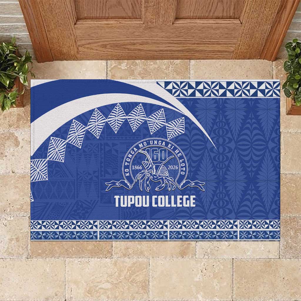 Tonga Tupou College Toloa Rubber Doormat 160 Years Anniversary Tongan Ngatu Pattern