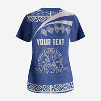 Personalised Tonga Tupou College Toloa Scrub Top 160 Years Anniversary Tongan Ngatu Pattern