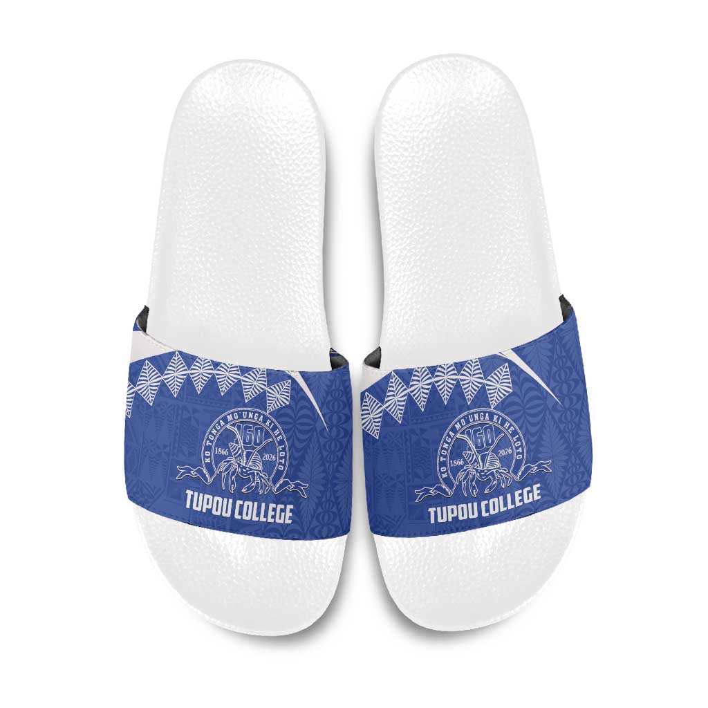 Tonga Tupou College Toloa Slide Sandals 160 Years Anniversary Tongan Ngatu Pattern