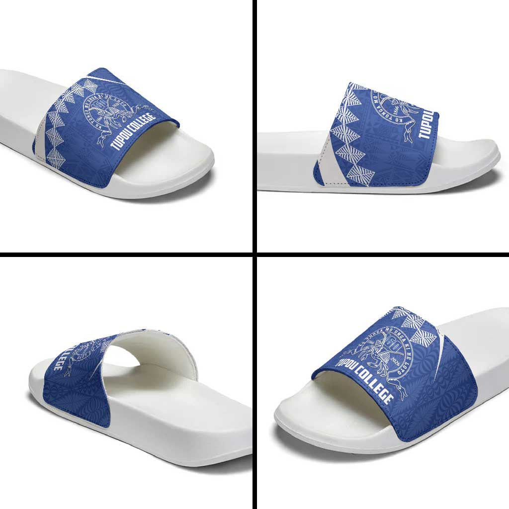 Tonga Tupou College Toloa Slide Sandals 160 Years Anniversary Tongan Ngatu Pattern