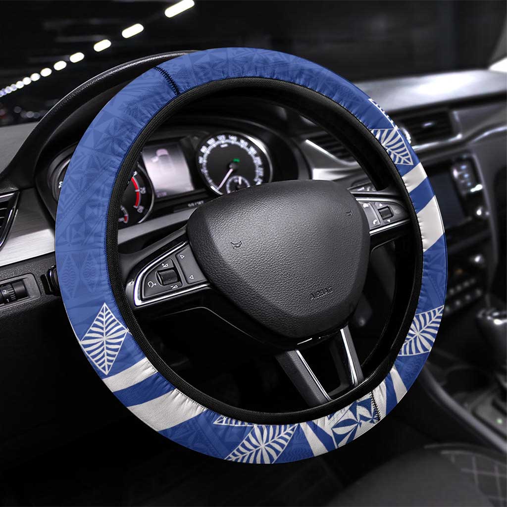 Tonga Tupou College Toloa Steering Wheel Cover 160 Years Anniversary Tongan Ngatu Pattern