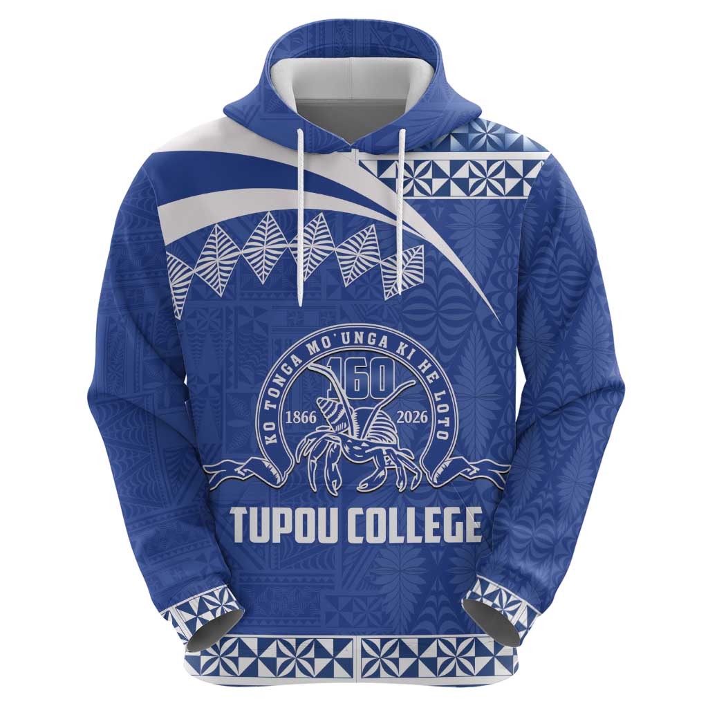 Personalised Tonga Tupou College Toloa Zip Hoodie 160 Years Anniversary Tongan Ngatu Pattern LT14 - Polynesian Pride