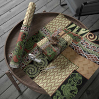 Beige Aotearoa Kowhaiwhai Pattern Wrapping Paper NZ Maori Quilt Style - Polynesian Pride