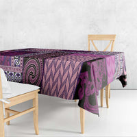Pink Aotearoa Kowhaiwhai Pattern Tablecloth NZ Maori Quilt Style LT14 - Polynesian Pride