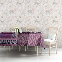 Pink Aotearoa Kowhaiwhai Pattern Tablecloth NZ Maori Quilt Style LT14 - Polynesian Pride
