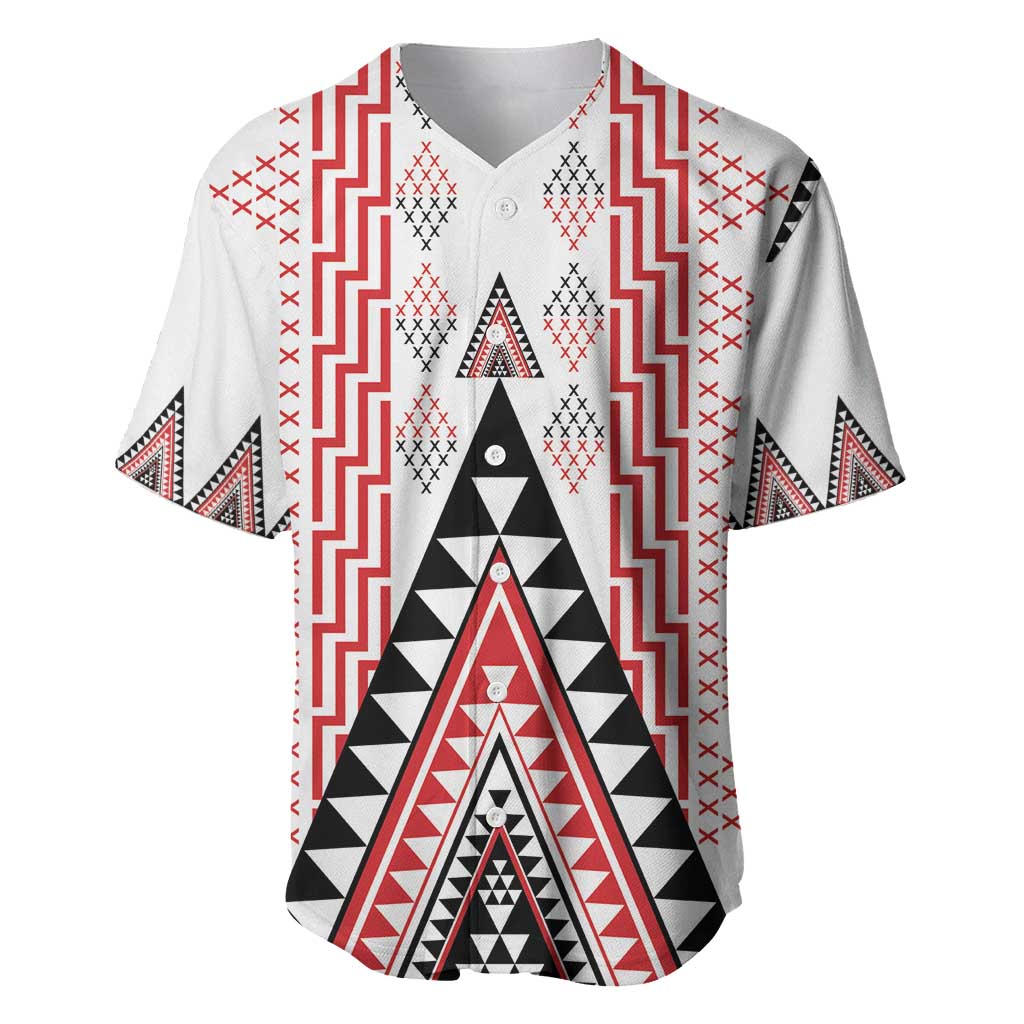 Aotearoa Taniko Baseball Jersey Niho Taniwha Purapura Whetu Mix Poutama