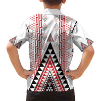 Aotearoa Taniko Family Matching Long Sleeve Bodycon Dress and Hawaiian Shirt Niho Taniwha Purapura Whetu Mix Poutama