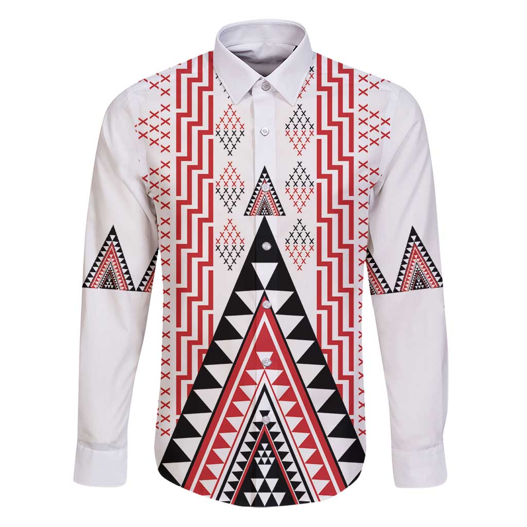 Aotearoa Taniko Family Matching Puletasi and Hawaiian Shirt Niho Taniwha Purapura Whetu Mix Poutama