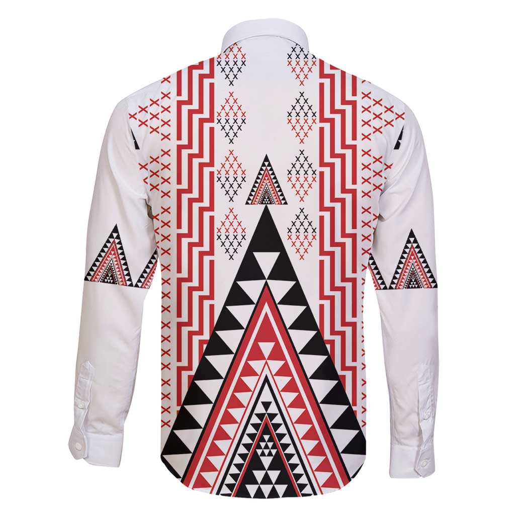 Aotearoa Taniko Family Matching Puletasi and Hawaiian Shirt Niho Taniwha Purapura Whetu Mix Poutama