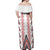 Aotearoa Taniko Off Shoulder Maxi Dress Niho Taniwha Purapura Whetu Mix Poutama