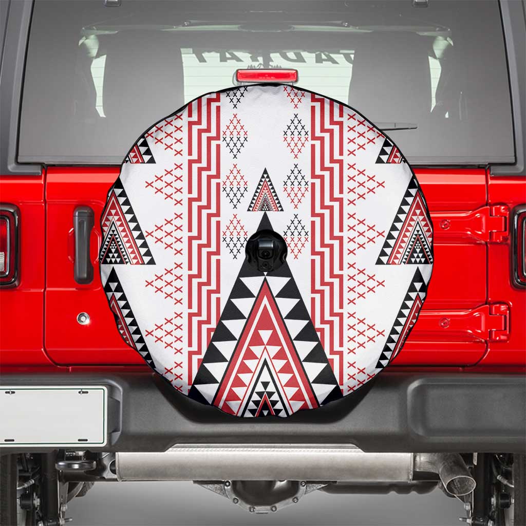 Aotearoa Taniko Spare Tire Cover Niho Taniwha Purapura Whetu Mix Poutama LT14 - Polynesian Pride