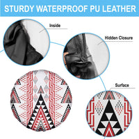 Aotearoa Taniko Spare Tire Cover Niho Taniwha Purapura Whetu Mix Poutama LT14 - Polynesian Pride