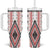 Aotearoa Taniko Tumbler With Handle Niho Taniwha Purapura Whetu Mix Poutama