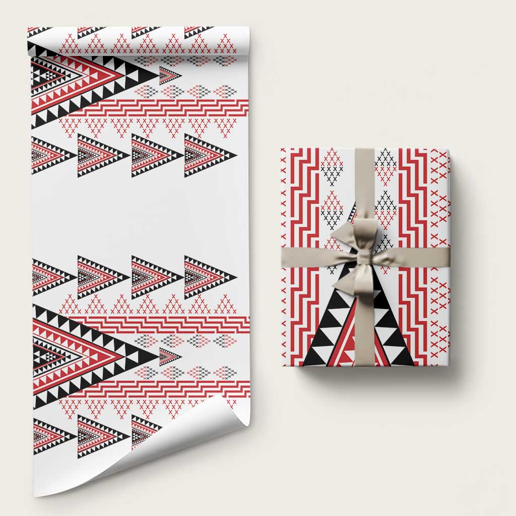 Aotearoa Taniko Wrapping Paper Niho Taniwha Purapura Whetu Mix Poutama - Polynesian Pride