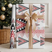 Aotearoa Taniko Wrapping Paper Niho Taniwha Purapura Whetu Mix Poutama - Polynesian Pride