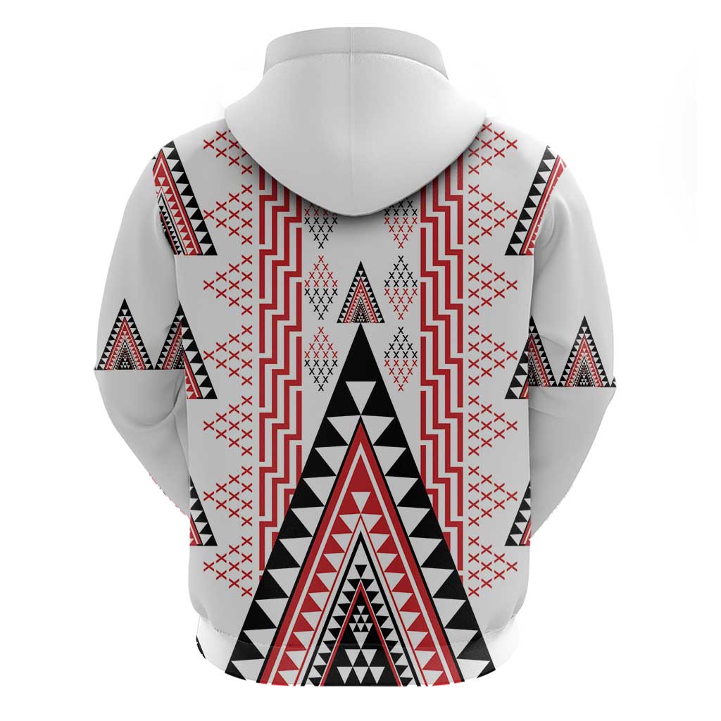 Aotearoa Taniko Zip Hoodie Niho Taniwha Purapura Whetu Mix Poutama