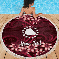 Personalised Cook Islands Mangaia Beach Blanket Tiare Maori Polynesian Waves Tattoo LT14 - Polynesian Pride
