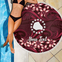 Personalised Cook Islands Mangaia Beach Blanket Tiare Maori Polynesian Waves Tattoo LT14 - Polynesian Pride