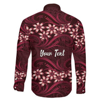 Personalised Cook Islands Mangaia Family Matching Off Shoulder Short Dress and Hawaiian Shirt Tiare Maori Polynesian Waves Tattoo LT14 - Polynesian Pride