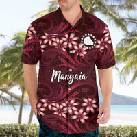 Personalised Cook Islands Mangaia Hawaiian Shirt Tiare Maori Polynesian Waves Tattoo LT14 - Polynesian Pride