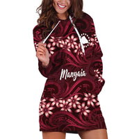 Personalised Cook Islands Mangaia Hoodie Dress Tiare Maori Polynesian Waves Tattoo