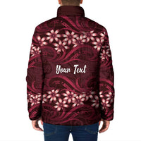 Personalised Cook Islands Mangaia Padded Jacket Tiare Maori Polynesian Waves Tattoo LT14 - Polynesian Pride