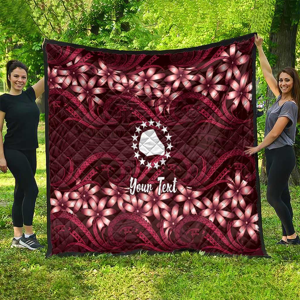 Personalised Cook Islands Mangaia Quilt Tiare Maori Polynesian Waves Tattoo LT14 - Polynesian Pride