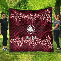 Personalised Cook Islands Mangaia Quilt Tiare Maori Polynesian Waves Tattoo LT14 - Polynesian Pride