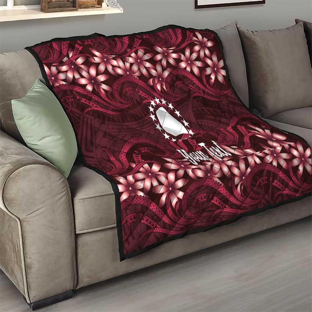 Personalised Cook Islands Mangaia Quilt Tiare Maori Polynesian Waves Tattoo LT14 - Polynesian Pride