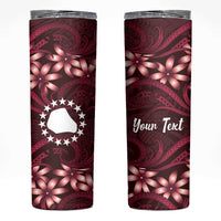 Personalised Cook Islands Mangaia Skinny Tumbler Tiare Maori Polynesian Waves Tattoo