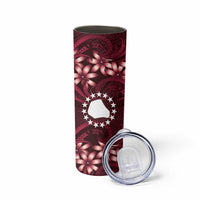 Personalised Cook Islands Mangaia Skinny Tumbler Tiare Maori Polynesian Waves Tattoo