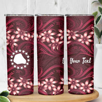 Personalised Cook Islands Mangaia Skinny Tumbler Tiare Maori Polynesian Waves Tattoo