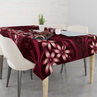 Personalised Cook Islands Mangaia Tablecloth Tiare Maori Polynesian Waves Tattoo