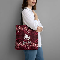 Personalised Cook Islands Mangaia Tote Bag Tiare Maori Polynesian Waves Tattoo