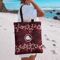 Personalised Cook Islands Mangaia Tote Bag Tiare Maori Polynesian Waves Tattoo