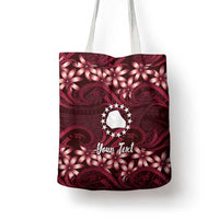Personalised Cook Islands Mangaia Tote Bag Tiare Maori Polynesian Waves Tattoo