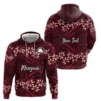Personalised Cook Islands Mangaia Zip Hoodie Tiare Maori Polynesian Waves Tattoo LT14 - Polynesian Pride