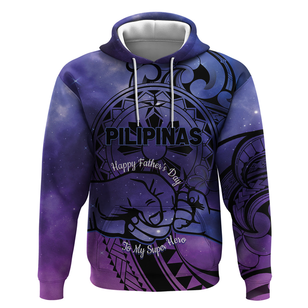 Philippines Father's Day Hoodie Polynesian Tattoo Galaxy Vibes