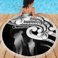 Guam Father's Day Beach Blanket Chamorro Latte Stone Polynesian Pattern