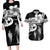 Guam Father's Day Couples Matching Long Sleeve Bodycon Dress and Hawaiian Shirt Chamorro Latte Stone Polynesian Pattern