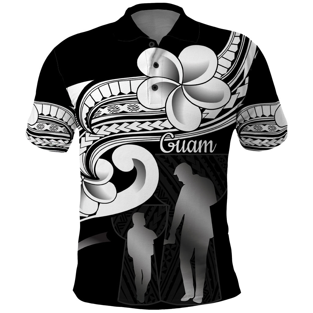 Guam Father's Day Polo Shirt Chamorro Latte Stone Polynesian Pattern