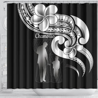 Guam Father's Day Shower Curtain Chamorro Latte Stone Polynesian Pattern