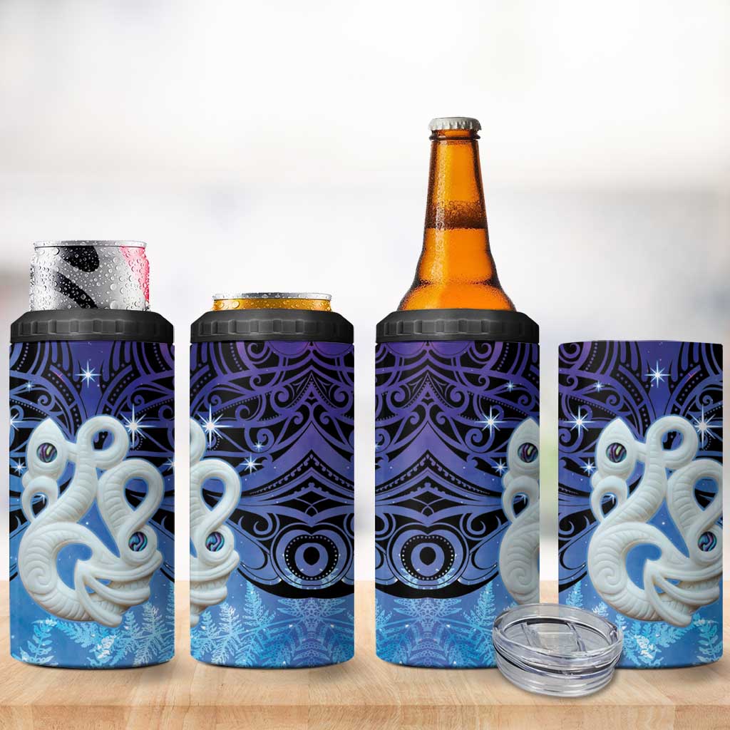 New Zealand Matariki 4 in 1 Can Cooler Tumbler Aotearoa Maori New Year Manaia Galaxy Vibes