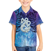 New Zealand Matariki Family Matching Puletasi and Hawaiian Shirt Aotearoa Maori New Year Manaia Galaxy Vibes