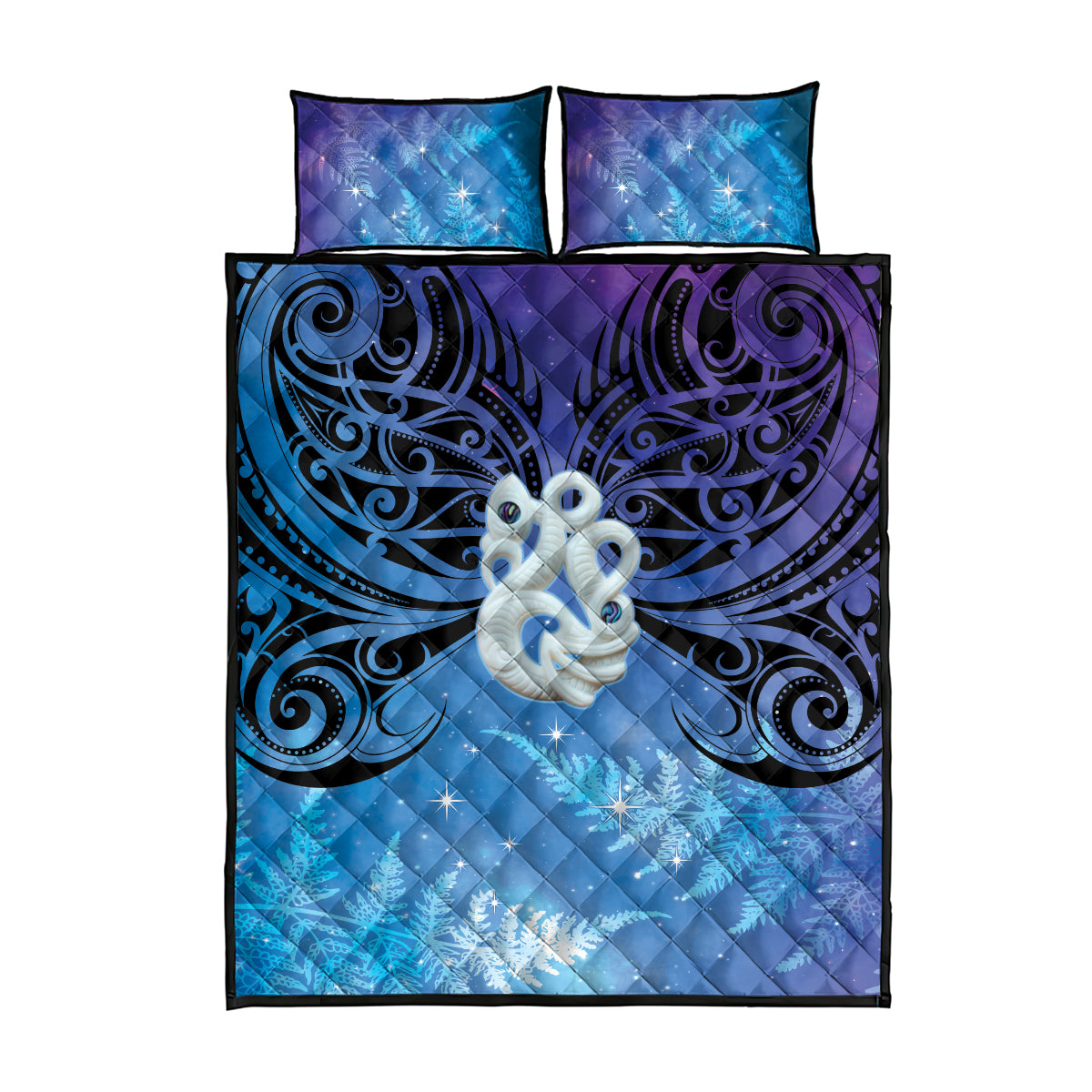 New Zealand Matariki Quilt Bed Set Aotearoa Maori New Year Manaia Galaxy Vibes