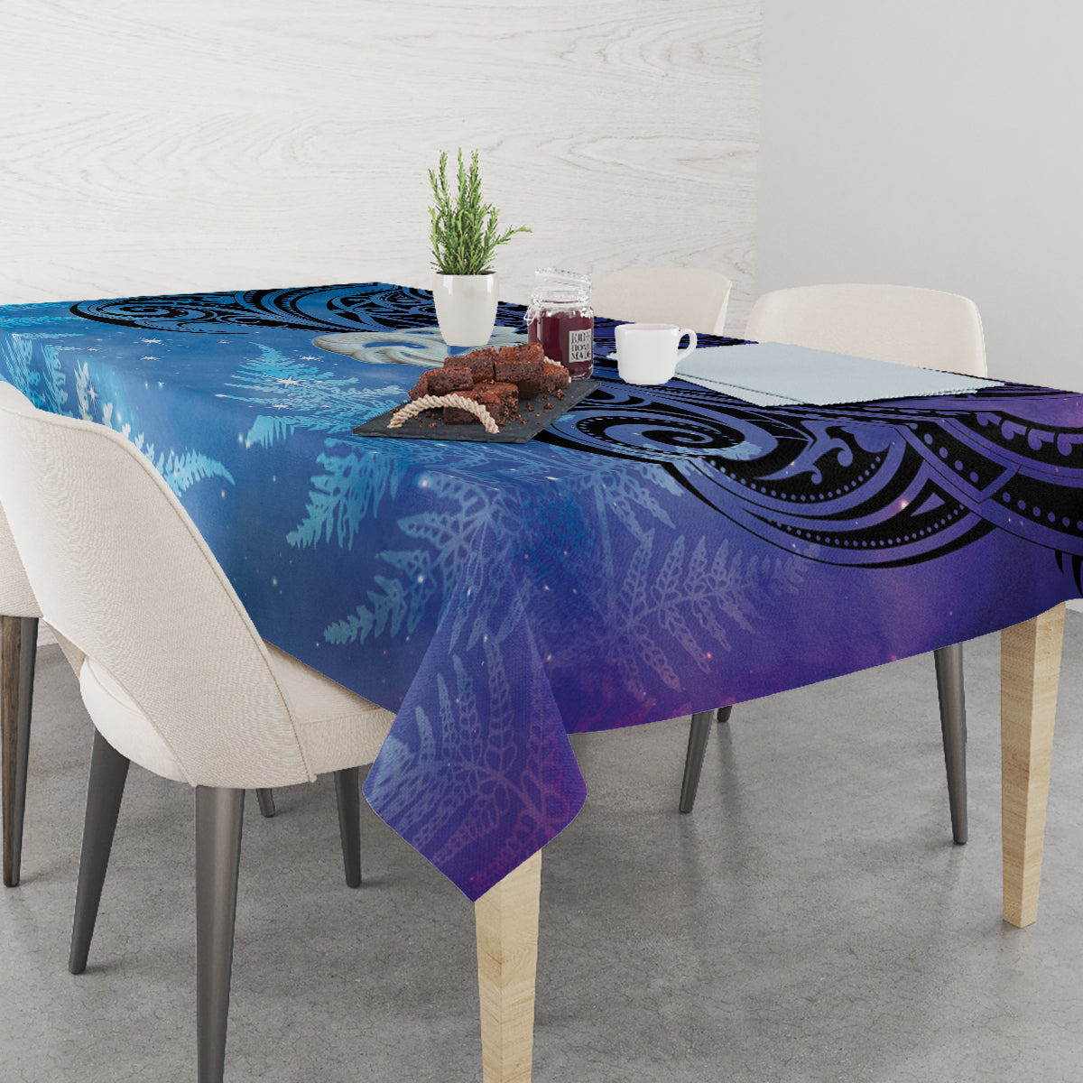 New Zealand Matariki Tablecloth Aotearoa Maori New Year Manaia Galaxy Vibes