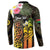 Personalised Vanuatu Independence Day Button Sweatshirt Carving Drum Sand Drawing Turtle
