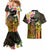 Personalised Vanuatu Independence Day Couples Matching Mermaid Dress and Hawaiian Shirt Carving Drum Sand Drawing Turtle