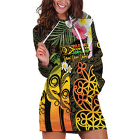 Personalised Vanuatu Independence Day Hoodie Dress Carving Drum Sand Drawing Turtle